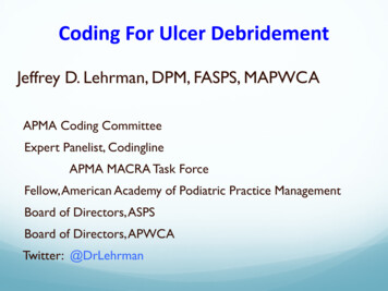 Coding For Ulcer Debridement - APMA