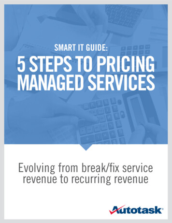 SMart It GUide: 5 StepS TO Pricing Managed ServiceS - Datto