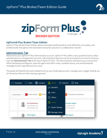 ZipForm Plus Broker/Team Edition Guide - Car 