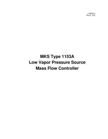 1153A Mass Flow Controller Operation Manual - MKS Inst