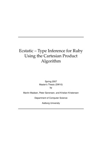 Type Inference For Ruby Using The Cartesian Product Algorithm - AAU