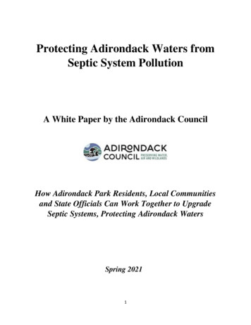Protecting Adirondack Waters From Septic System Pollution
