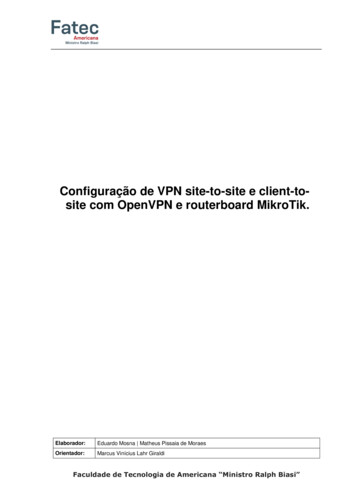 Configuração De VPN Site-to-site E Client-to- Site Com OpenVPN E .