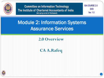 Module 2: Information Systems Assurance Services