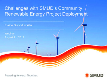 Challenges With SMUD's Community Renewable Energy Project Deployment
