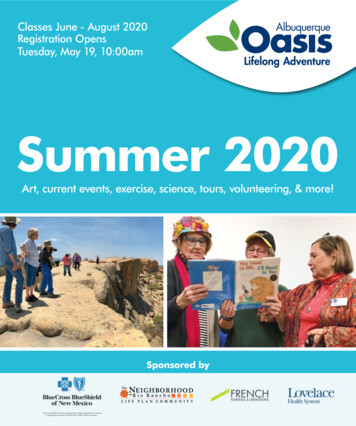 Summer 2020 - Albuquerque Oasis
