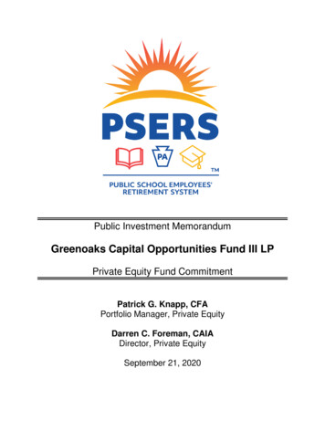 Greenoaks Capital Opportunities Fund III LP - PSERS