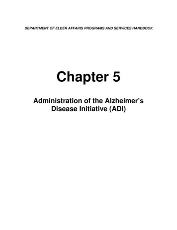 2018 Chapter 6 Alzheimer's Disease Initiative - Aaapbtc 