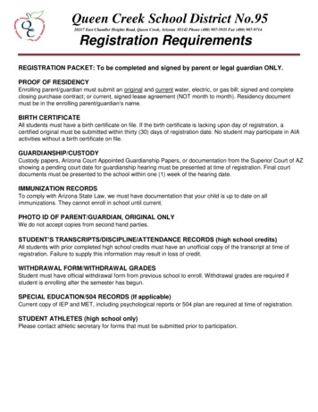 Queen Creek School District No.95 Registration Requirements