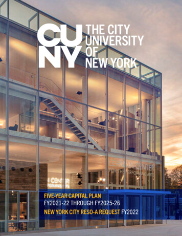 NEW YORK CITY RESO-A REQUEST FY2022 - City University Of New York
