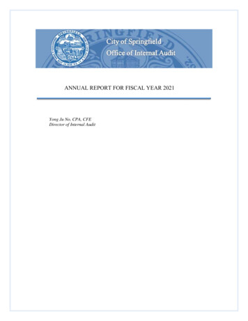 2021 Annual Report - Springfield-ma.gov