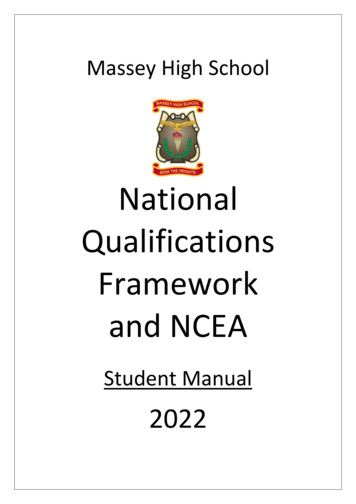 National Qualifications Framework And NCEA