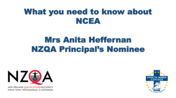 What You Need To Know About NCEA Mrs Anita Heffernan