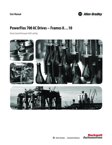 PowerFlex 700 AC Drives - Frames 0 10 User Manual