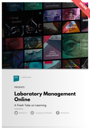 PRESENTS Laboratory Management Online - LabVine Learning