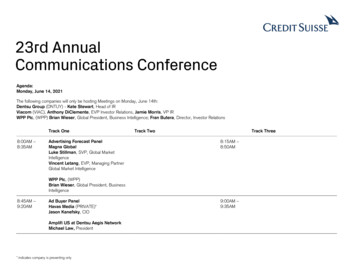 23rd Annual Communications Conference - Credit Suisse