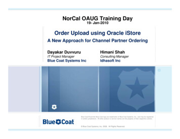 Order Upload Using Oracle IStore - Norcaloaug 