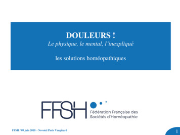 DOULEURS - Ffsh.fr