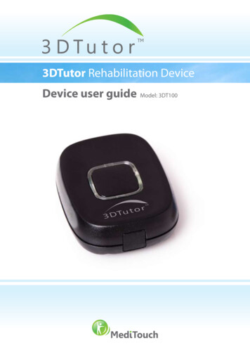 3DTutor Rehabilitation Device - MediTouch