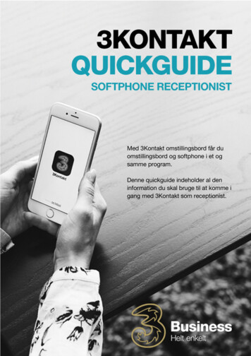 3Kontakt Softphone Quickguide Receptionist 3