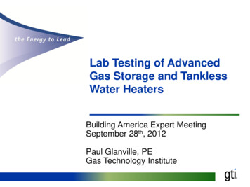 Lab Testing Of Advanced Gas Storage And Tankless Water Heaters - Energy
