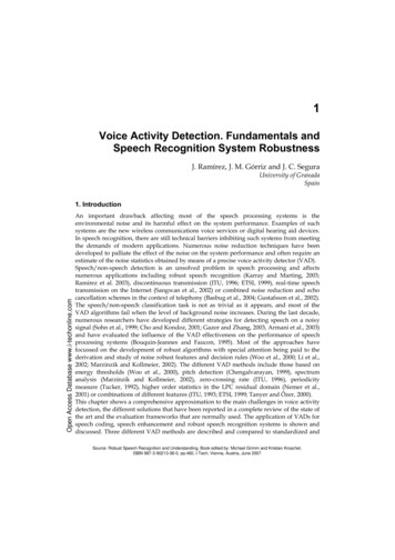Voice Activity Detection. Fundamentals And Speech . - Semantic Scholar