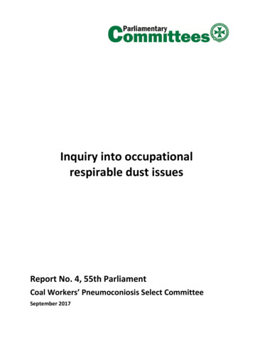 Inquiry Into Occupational Respirable Dust Issues