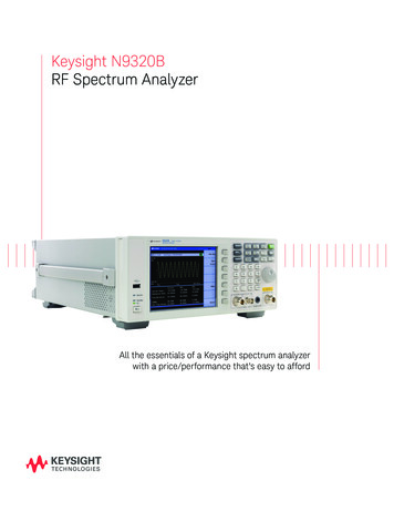 Keysight N9320B RF Spectrum Analyzer - Mouser Electronics