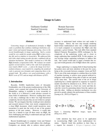 Image To Latex - Stanford University