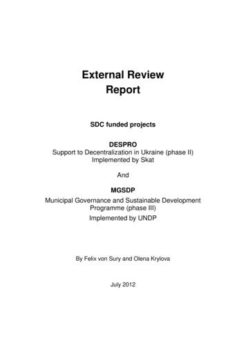 External Review Report - Admin.ch