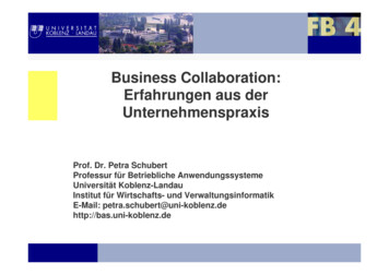 Business Collaboration: Erfahrungen Aus Der Unternehmenspraxis