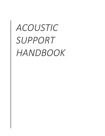 Acoustic Support Handbook