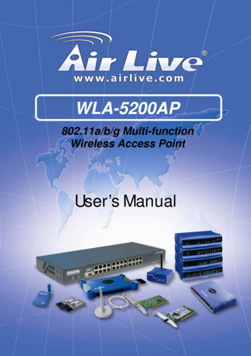 802.11a/b/g Multi-function Wireless Access Point - AirLive