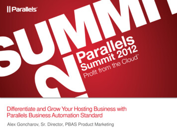 Differentiate And Grow Your Hosting Business With Parallels Business .