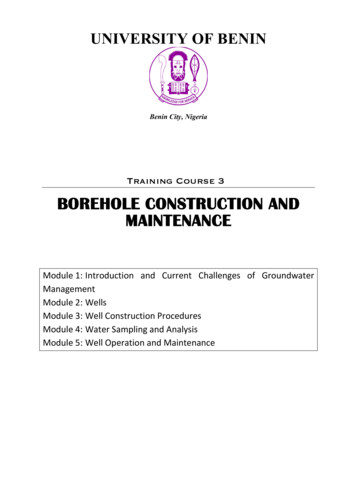 Training Course 2 BOREHOLE CONSTRUCTION AND MAINTENANCE - Aquaknow