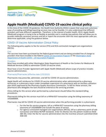 Apple Health COVID-19 Vaccine Clinical Policy - Wa