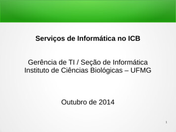 Gerência De TI / Seção De Informática Instituto De Ciências Biológicas .