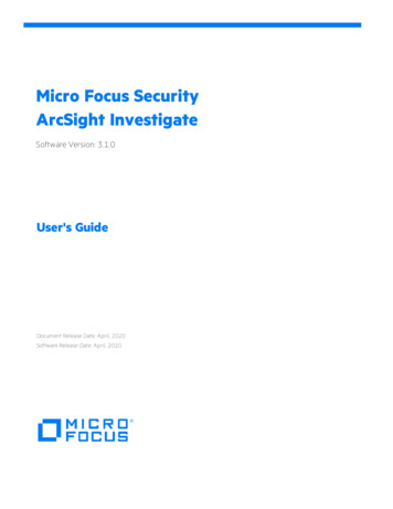 MicroFocusSecurity ArcSight Investigate - NetIQ