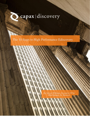The 10 Steps To High Performance Ediscovery