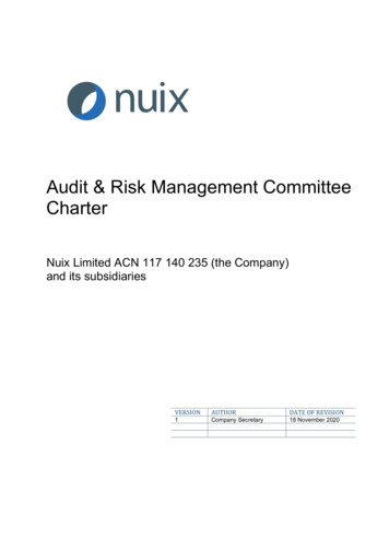 Audit & Risk Management Committee Charter - Nuix