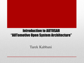 Introduction To AUTOSAR 