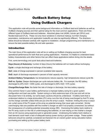 OutBack Battery Setup Using OutBack Chargers