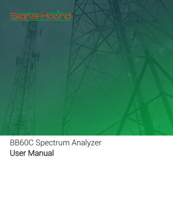 BB60C Spectrum Analyzer User Manual - Signal Hound