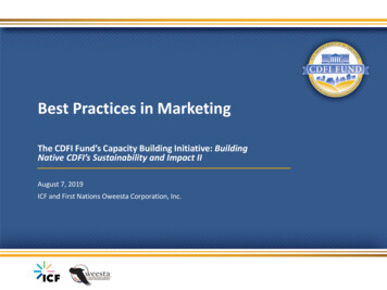 Best Practices In Marketing - Community Development Financial .