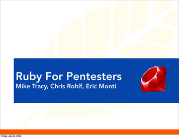 Ruby For Pentesters - Black Hat Briefings
