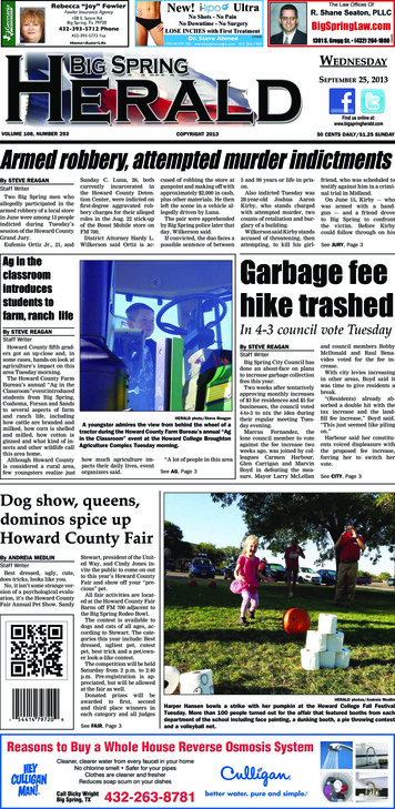 JURY Garbage Fee Hike Trashed - Newspapers.swco.ttu.edu
