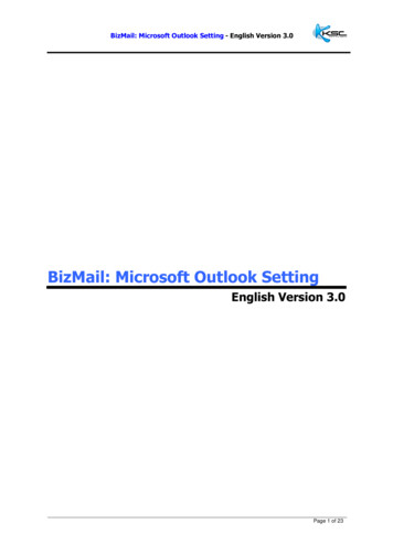BizMail: Microsoft Outlook Setting - Internet KSC