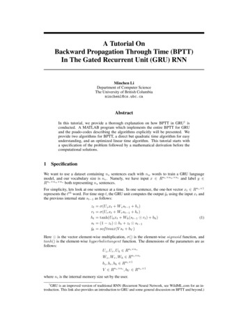 A Tutorial On Backward Propagation Through Time (BPTT) In The Gated .
