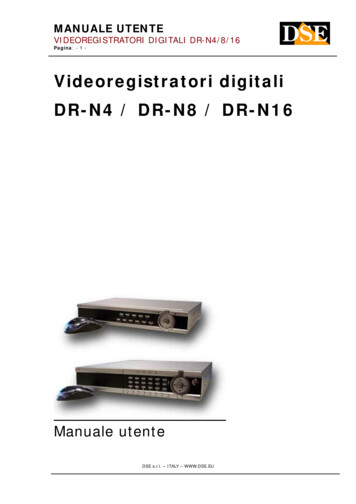 Videoregistratori Digitali DR-N4 / DR-N8 / DR-N16