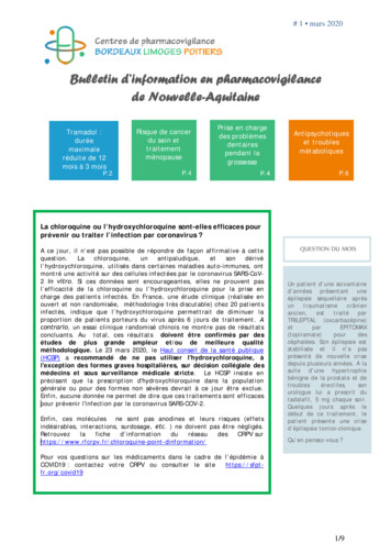 Bulletin D'information En Pharmacovigilance De Nouvelle-Aquitaine